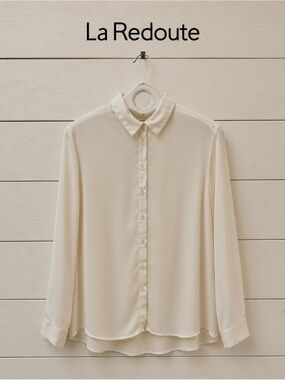 La redoute Ivory Button-Front Blouse – Size 48 FR – NWOT